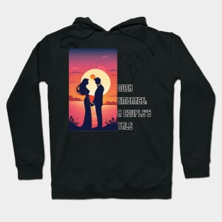 Dusk Embrace: A Couple's Tale Hoodie